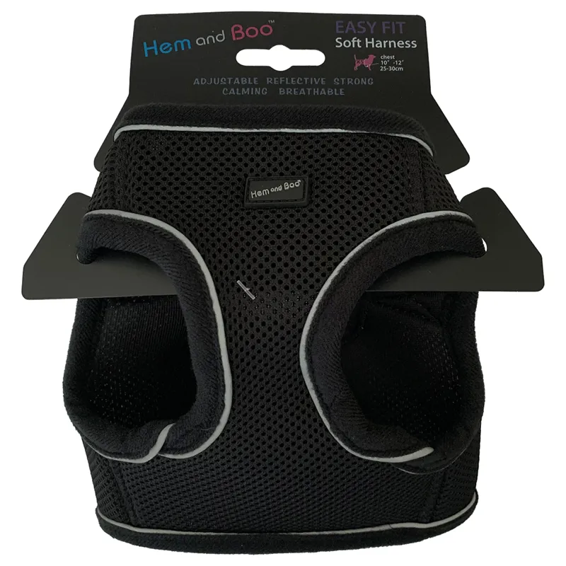 Hem and Boo Easy Fit Mesh Harness - Black